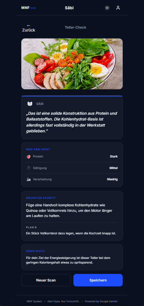 S&auml;bi App Analyse-Ergebnis auf Smartphone &ndash; Teller-Check Auswertung