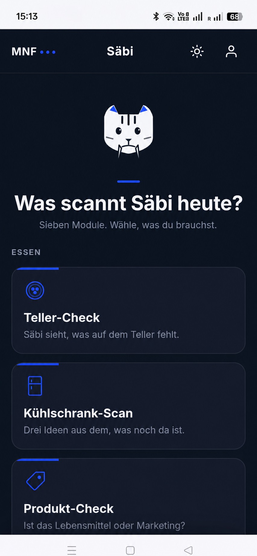 Säbi App – mockup de teléfono